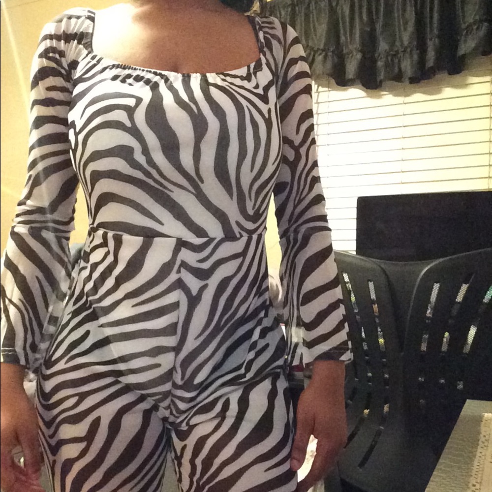 Zebra print jumpsuit